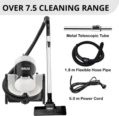 Inalsa Zeus Bagless Dry Vacuum Cleaner (White, Grey) Inalsa Zeus Bagless Dry Vacuum Cleaner (White, Grey)